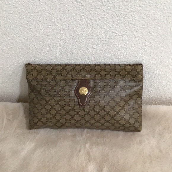 EUC Authentic Celine Vintage Triomphe Cosmetic Bag - Picture 1 of 14
